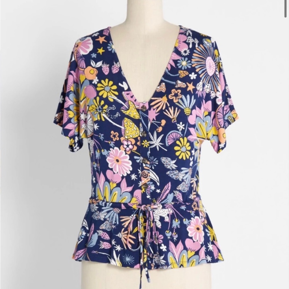 Modcloth Psychedelic Blouse - image 1